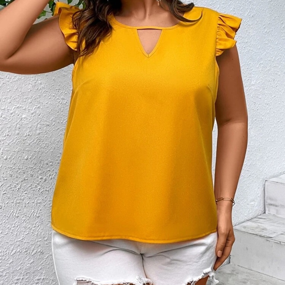 Ruffle trim blouse